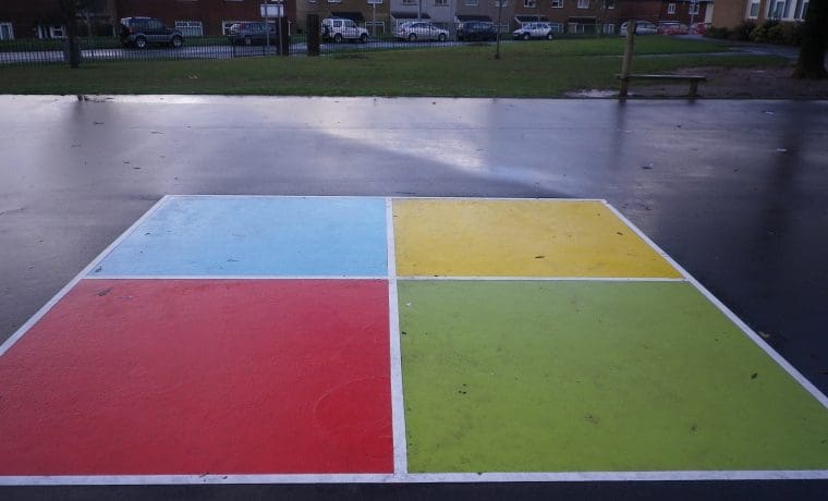 Colour zone, carroll diagram playground markings in RCT