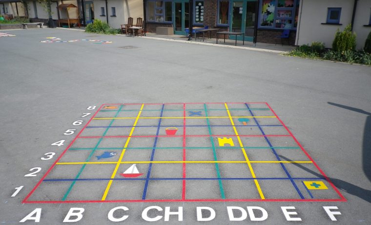 coordinate grid playground markings in Cardiff