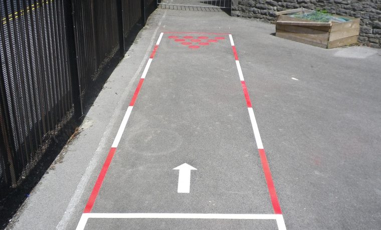 skittle alley playground markings in Cardiff