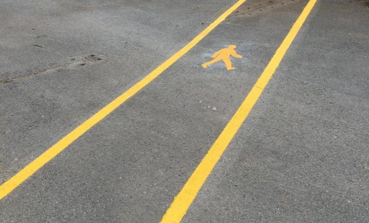 pedestrian crossing floor markings pedestrian walkway markings