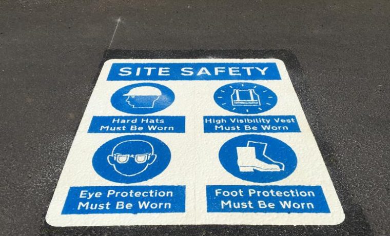 health and safety markings, site safety floor markings