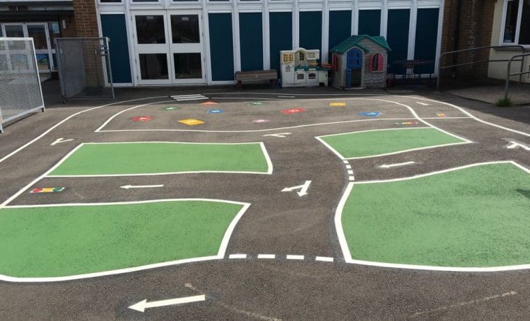 Bike track, scooter track, cycle trail installed in schools