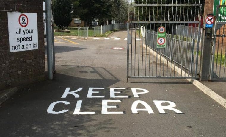 keep clear road markings health and safety markings