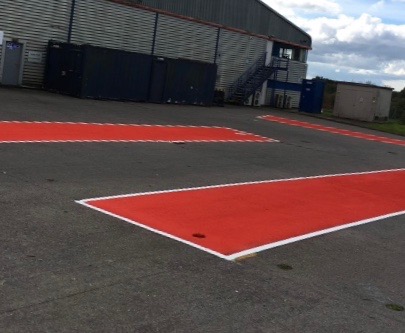 lorry bays, health and safety markings, car park markings